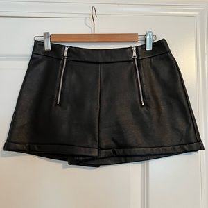 ZARA Vegan Leather Shorts